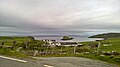 Port Duntulm (2015) on the Island of Skye in the Inner Hebrides. Duntulm is a crofting township. Sheep can be seen in the distance, held in stone-walled enclosures.