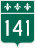 Route 141 marker