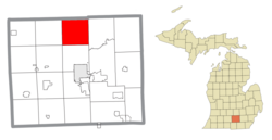 Location within Jackson County