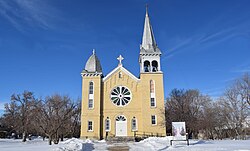 Sacred Heart Of Jesus Roman Catholic Church in Fannystelle, Manitoba.