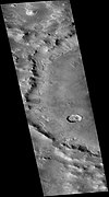 火星勘测轨道飞行器背景相机拍摄的米兰科维奇撞击坑。