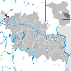 沃尔特斯多夫在奥得-施普雷县的位置