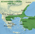 Achaemenid Empire (550-330 BC) in 500 BC.