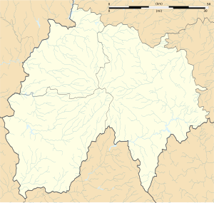 普拉迪耶在康塔尔省的位置
