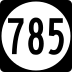 State Route 785 marker