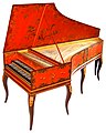 Image 35Double-manual harpsichord by Vital Julian Frey, after Jean-Claude Goujon (1749) (from Baroque music)