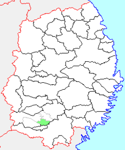 Location of Maesawa in Iwate Prefecture