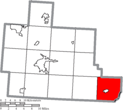 Location of Troy Township in Athens County