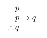 Logic studies valid forms of inference like the modus ponens