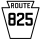 Pennsylvania Route 825 marker
