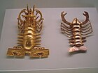 Two lobster-shaped pendants; 700–1550; Museo del Jade Marco Fidel Tristán Castro (San José, Costa Rica)