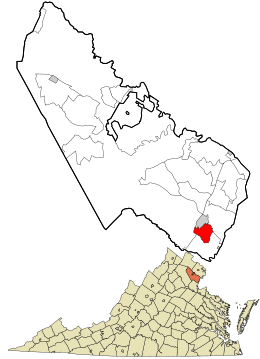 Location of Triangle in Prince William County and the state of Virginia