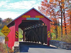 Saville Covered Bridge in Saville Township, October 2010