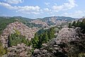 Cherry blossoms on the surrounding hills