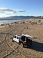 Beach patrol in Santa Monica, California
