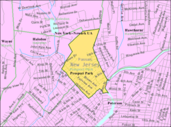 Census Bureau map of Prospect Park, New Jersey