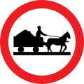 No horse-drawn vehicles