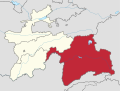 Location of Badakhshan in Tajikistan