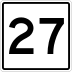 State Route 27 marker