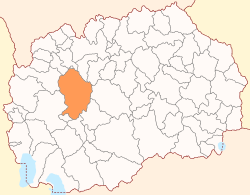 Location of Makedonski Brod Municipality