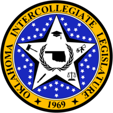 The official seal of the Oklahoma Intercollegiate Legislature