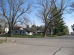 Looking south at the intersection of Old Stone Road and Center Road