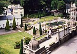 The piazza in Portmeirion, the real-life filming location for exterior shots of the Village