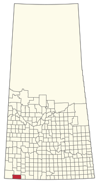 Location of the RM of Frontier No. 19 in Saskatchewan