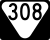 State Route 308 marker