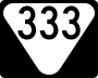 State Route 333 marker