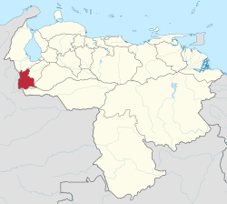 Location within Venezuela