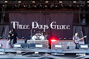 Three Days Grace performing in 2023
