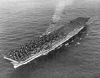 1945年8月6日西太平洋海上，胡蜂号及舰队正前往空袭日本。