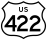 U.S. Route 422 Alternate marker