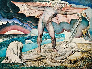 William Blake, Satan Smiting Job with Sore Boils, c. 1826