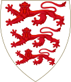 Argent, three lions passant guardant gules