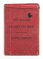 Soldiers Pay Book For Use on Active Service. Belonged to Private Alfred John Aghan