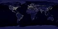 Image 51A composite image of artificial light emissions at night on a map of Earth (from Earth)