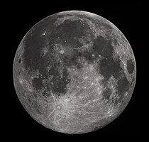 从地球的北半球看见的满月