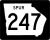State Route 247 Spur marker