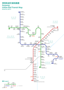 Current plan map of Guiyang Metro
