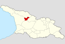 Map highlighting the historical region of Lechkhumi in Georgia