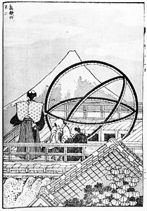 "Fuji at Torigoe", the observatory of the Calendar Bureau