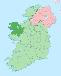 Map highlighting County Mayo