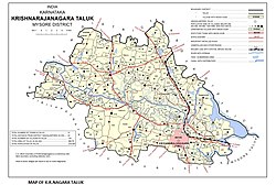 Krishnarajanagara Taluk boundary before creation of Saligrama Taluk