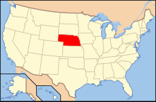Map showing Nebraska