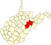 State map highlighting Randolph County