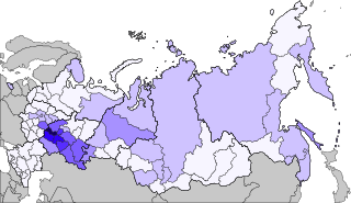 Distribution of Mordvins, 2010