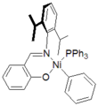 Catalyst supported by anionic Schiff base ligand