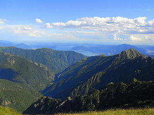 Val Grande and Lake Maggiore seen from Bocchetta di Scaredi